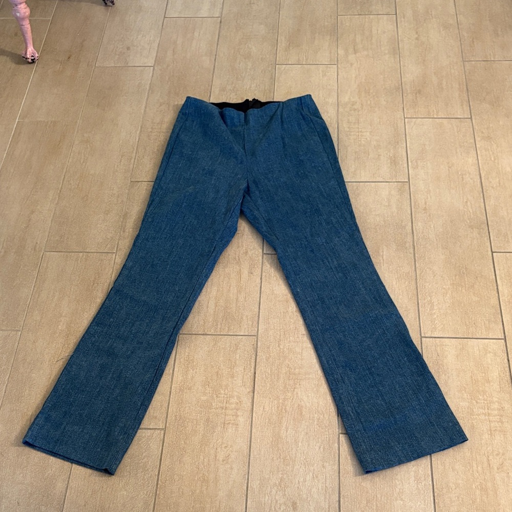 rag & bone Two-Tone Flare  Blue Denim Pants